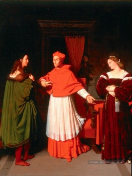  Auguste Tableau - Les fiançailles de Raphaël néoclassique Jean Auguste Dominique Ingres
